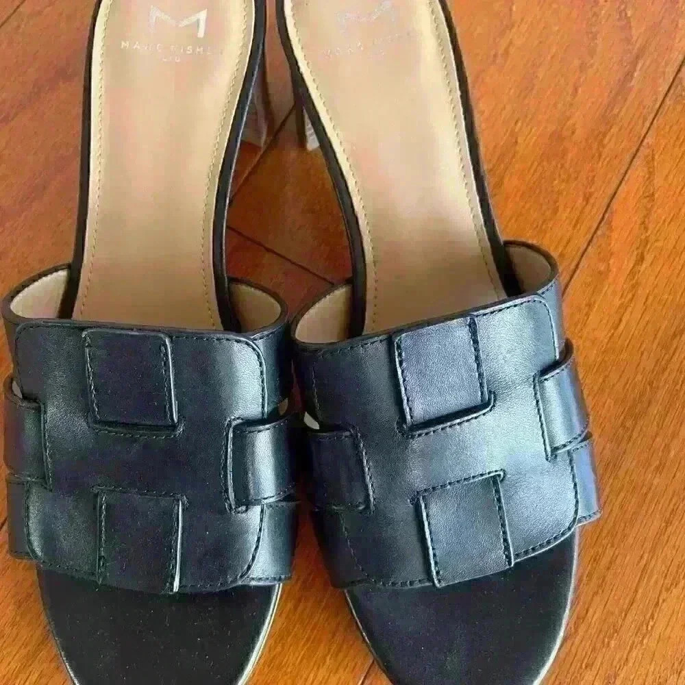 Marc Fisher LTD Debora Black Leather Size 9. BRAND NEW - Picture 3 of 6